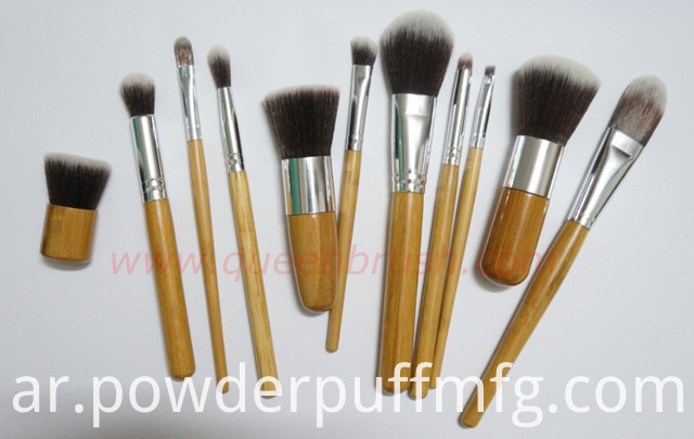 Bamboo Handle 11PCS Synthetic Cosmetic Makeup Brush Set